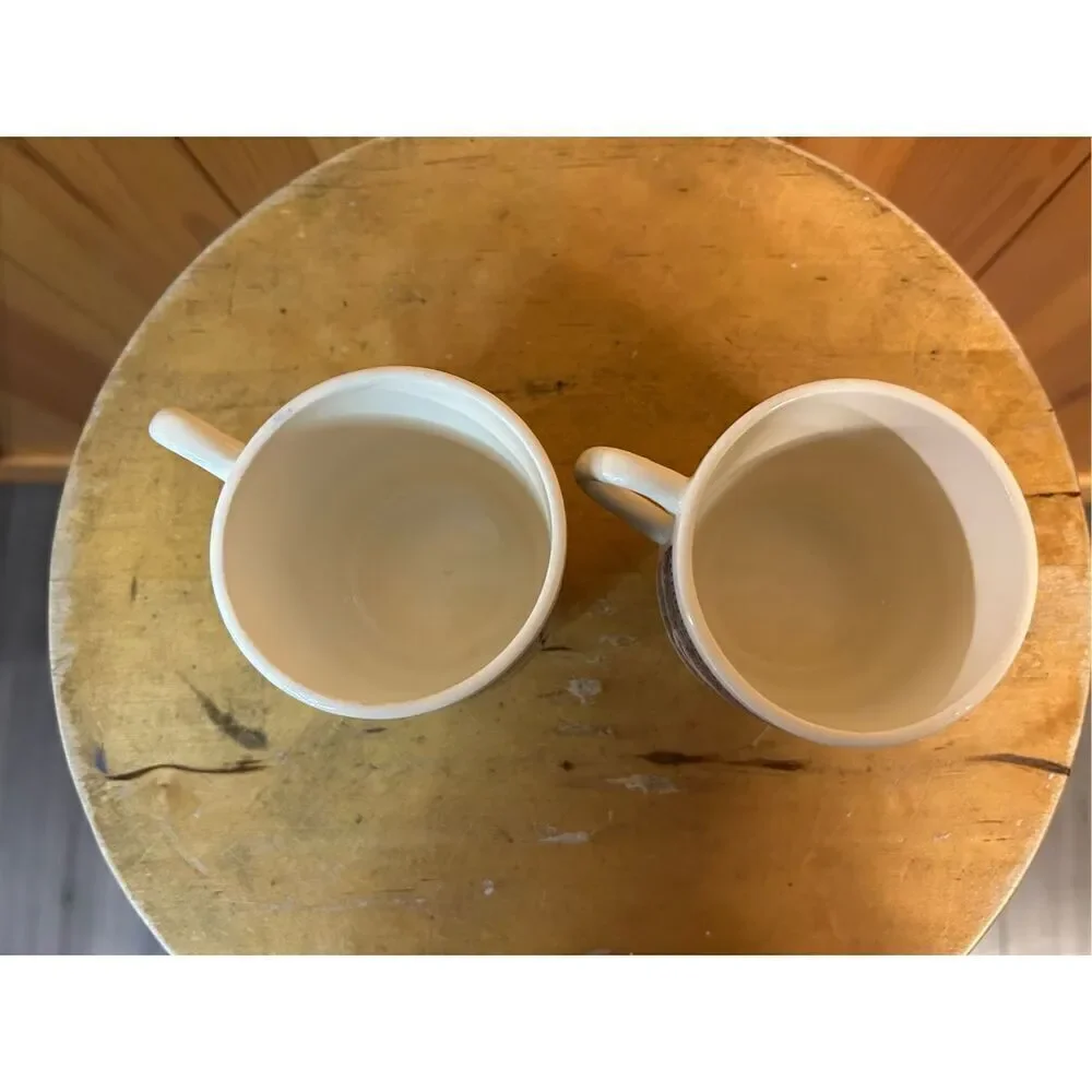 Set of 2 Vintage Blue Willow Coffee Tea Cups Mugs Made In USA 2 3/4